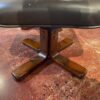 BENCHMASTER FURNITURE Chocolate Brown Leather Chair and Ottoman