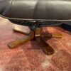 BENCHMASTER FURNITURE Chocolate Brown Leather Chair and Ottoman