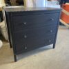 Black Wood 3 Drawer Dresser