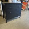 Black Wood 3 Drawer Dresser