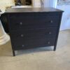 Black Wood 3 Drawer Dresser