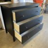 Black Wood 3 Drawer Dresser