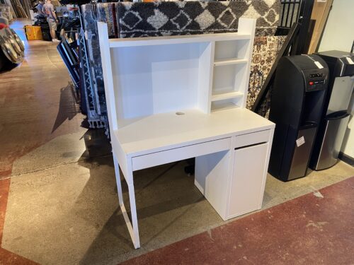 IKEA Micke Desk with Back Organizer - White