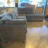 ASHLEY FURNITURE Sectional in Grey with White Threading