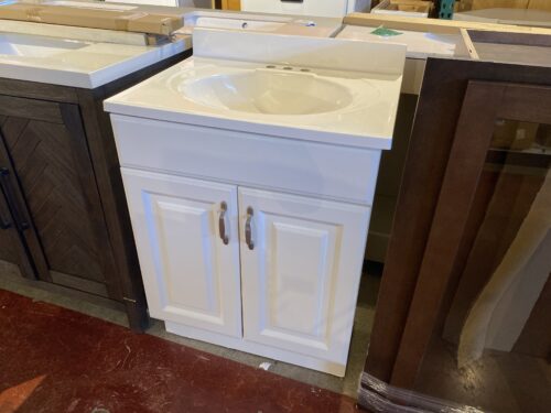 BATHCRAFT White Single Sink Bathroom Vanity