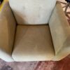 Green Boxy Armchair Chair with Tufted Back