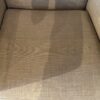 Green Boxy Armchair Chair with Tufted Back