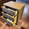 Three-Drawer Accent Nightstand with Ornate Pulls