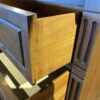 Three-Drawer Accent Nightstand with Ornate Pulls