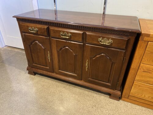 Traditional Wood Buffet with Drawers and Cabinets