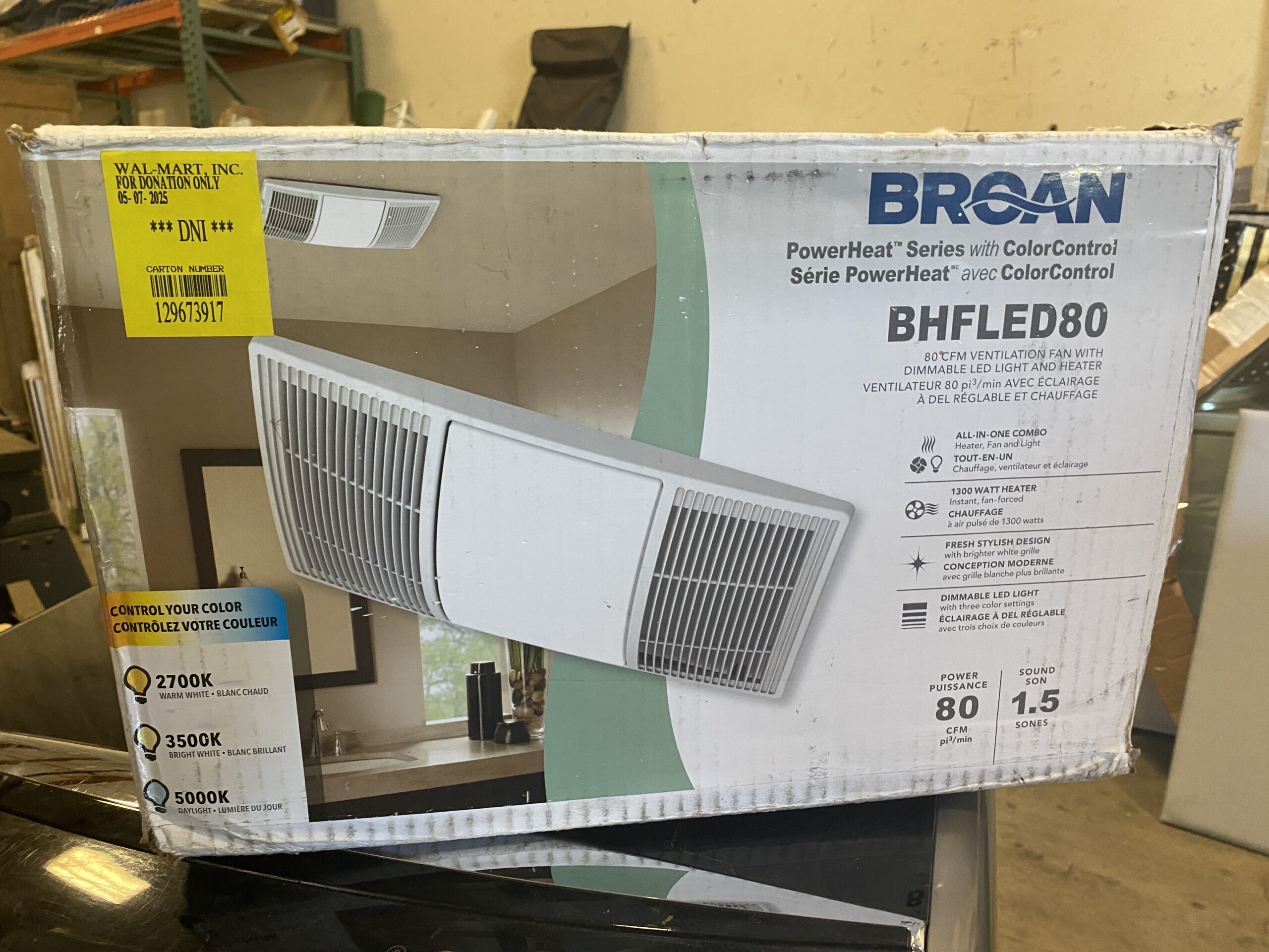 NEW! BROAN Power Heat Series Bathroom Fan and Heater