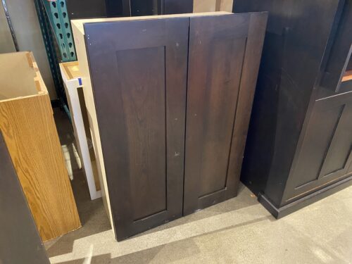 Two Door Dark Wood Cabinet