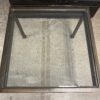 Square Glass Top Solid Metal Coffee Table