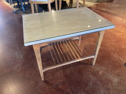 MCM End Table with a Grey Washed Top