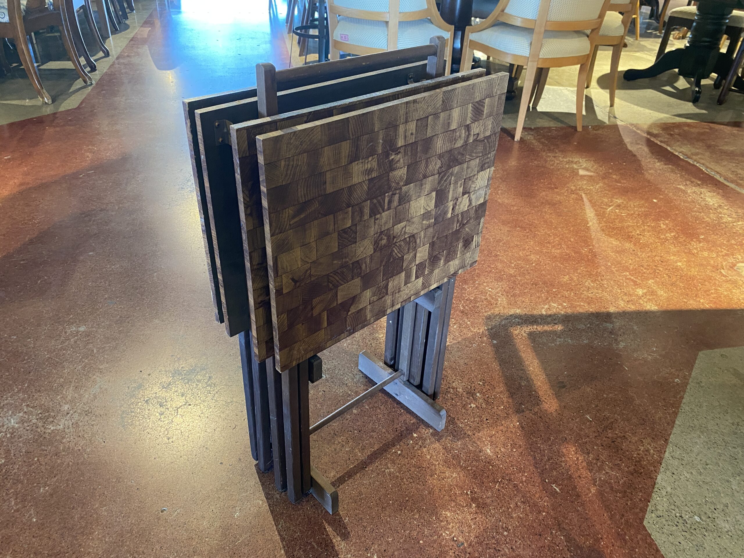 Set of Four Foldable TV Trays