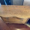 Oak Wood Four-Drawer Dresser with Curved Top