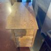 Oak Wood Four-Drawer Dresser with Curved Top