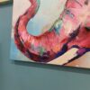 Textured Pink Elephant Art Print