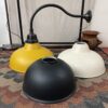 REJUVENATION Outdoor Dome Lighting Fixture w/ Yellow, White, & Black Shades