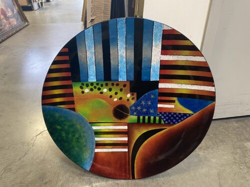 Abstract Stripes and Stars Décor Plate