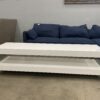 THONE Modern White Acrylic and Glass TV Stand