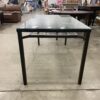 Black Steel Framed Glass Top Patio Dining Table