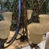 DESIGN SOLUTIONS 5-Arm Chandelier w/ Glass Shades
