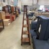 Red Bamboo A Frame Fold-Up Ladder Shelf