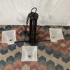 5 Light Metal Chandelier w/ Glass Shades