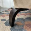 Tan Suade Club Chair w/ Waterfall Arms