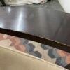 Tan Suade Club Chair w/ Waterfall Arms
