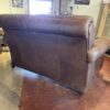LEATHERCRAFT Brown Studded Loveseat w/ Ottoman