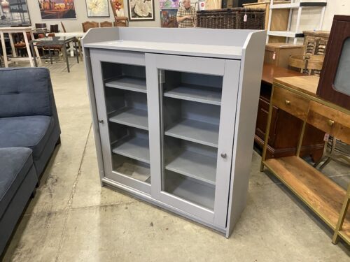 IKEA Hauga Light Grey Sliding Door Display Shelf