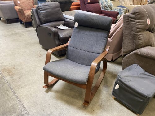 IKEA Rocking-Style Poang Chair with Wood Frame
