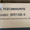 NEW! FLEXIMOUNTS 1'x4' Black Wall Shelf 1-Pack w/ Hook Set
