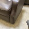 Deep Brown Leather Swiveling Rocker Recliner