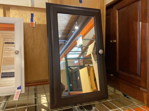 Espresso Brown Mirror Door Medicine Cabinet