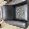 Black Square Leather Recliner Chair