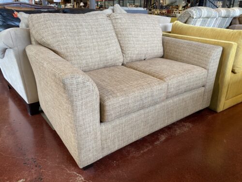Approachable Tan 2-Cushion Loveseat