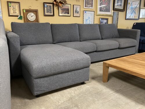 Dark Grey 4-Piece Sectional w/ Lounger