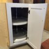 HUNTWOOD White 2-Tier Lazy Susan Corner Cabinet