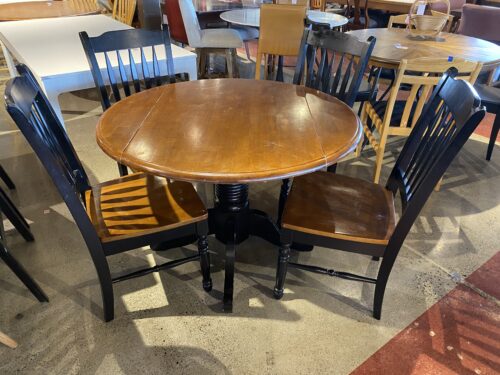 Dark 2-Tone 4-Seater Dining Set