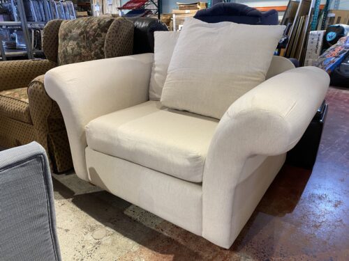 Deep & Wide Cream Cuddle-Up Armchair