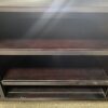 Dark Brown 4-Drawer 3 Shelf Console Table
