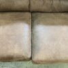 ASHLEY Dappled Brown Leather Sofa with Double Padded Arms