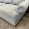 Seafoam Streaked Fabric Button Armed Sofa