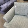 Seafoam Streaked Fabric Button Armed Sofa