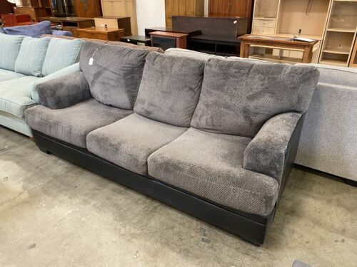 Fuzzy Wuzzy Grey and Black 3 Seat Sofa