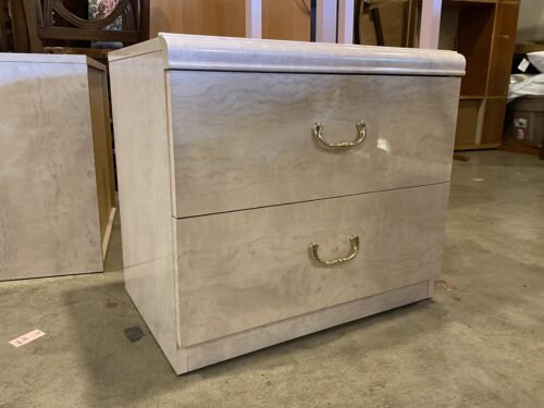Made in Italy Marble-Look 2-Drawer Nightstand