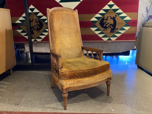 Freemason's Velvety Brown Mustard Yellow Chair